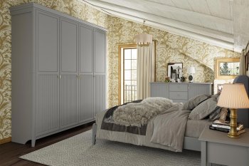 Спальный гарнитур Никеа модульный антрацит (БМ) в Ирбите - irbit.mebel-e96.ru