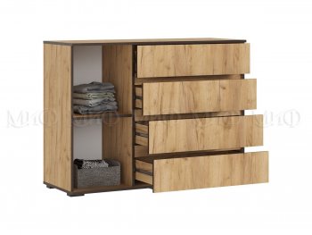 Комод 1 дверь 4 ящика (1200) Норд, дуб крафт (Миф) в Ирбите - irbit.mebel-e96.ru