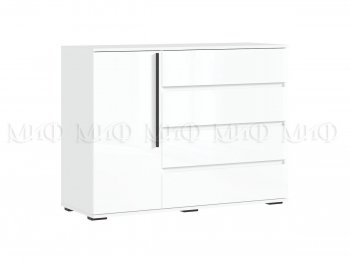 Комод 1 дверь 4 ящика (1200) Норд,  белый (Миф) в Ирбите - irbit.mebel-e96.ru