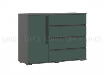 Комод 1 дверь 4 ящика (1200) Норд, графит/изумруд (Миф) в Ирбите - irbit.mebel-e96.ru