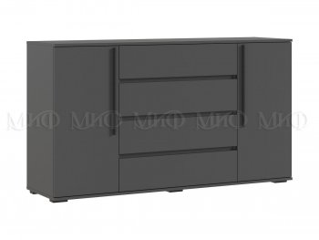 Комод 2 двери 4 ящика (1600) Норд, графит (Миф) в Ирбите - irbit.mebel-e96.ru