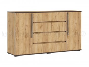 Комод 2 двери 4 ящика (1600) Норд, крафт (Миф) в Ирбите - irbit.mebel-e96.ru
