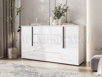 Комод 2 двери 4 ящика (1600) Норд, белый (Миф) в Ирбите - irbit.mebel-e96.ru