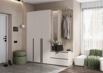 Прихожая Норд+Шкаф 1200, крафт серый/кашемир (Миф) в Ирбите - irbit.mebel-e96.ru