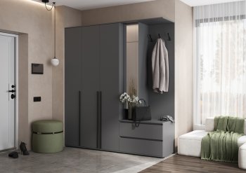 Прихожая Норд+Шкаф 1200, графит (Миф) в Ирбите - irbit.mebel-e96.ru