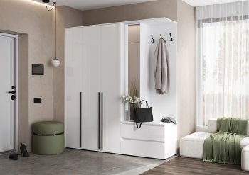 Прихожая Норд+Шкаф 1200, белый (Миф) в Ирбите - irbit.mebel-e96.ru