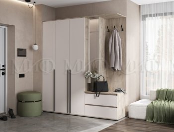 Прихожая Норд модульная крафт серый/кашемир (Миф) в Ирбите - irbit.mebel-e96.ru