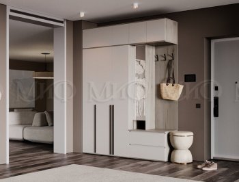 Прихожая Норд модульная крафт серый/кашемир (Миф) в Ирбите - irbit.mebel-e96.ru