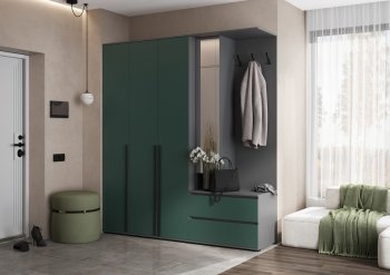 Прихожая Норд+Шкаф 1200, графит/изумруд (Миф) в Ирбите - irbit.mebel-e96.ru