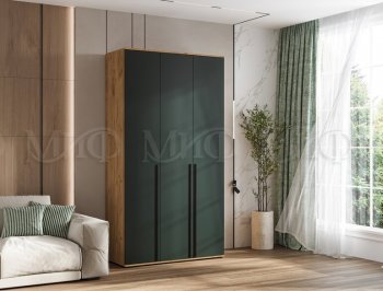 Шкаф 1200 мм 3-х ств. Норд дуб крафт/изумруд (Миф) в Ирбите - irbit.mebel-e96.ru