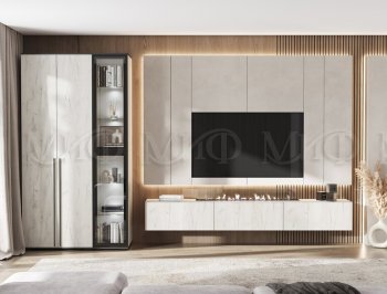 Стенка Норд крафт белый (Миф) в Ирбите - irbit.mebel-e96.ru