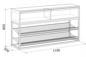 Обувница Крафт 2 (Черный муар/Дуб сонома) в Ирбите - irbit.mebel-e96.ru