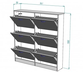 Обувница W13 (ДВ) в Ирбите - irbit.mebel-e96.ru