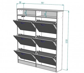 Обувница W17 (ДВ) в Ирбите - irbit.mebel-e96.ru