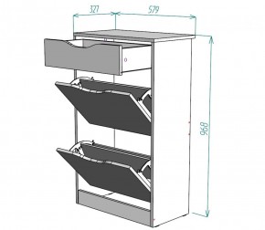 Обувница W22 (Белый) в Ирбите - irbit.mebel-e96.ru