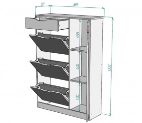 Обувница W44 (ДМ) в Ирбите - irbit.mebel-e96.ru