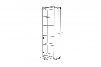 Шкаф полуоткрытый №2 Ольга-13 в Ирбите - irbit.mebel-e96.ru