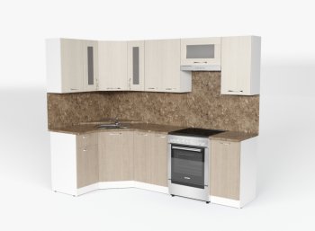 Кухонный гарнитур Ольга оптима 1 1300х2500 мм (Герда) в Ирбите - irbit.mebel-e96.ru