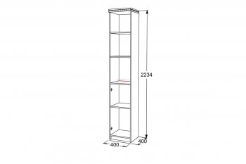 Шкаф полуоткрытый №1 Ольга-13 в Ирбите - irbit.mebel-e96.ru