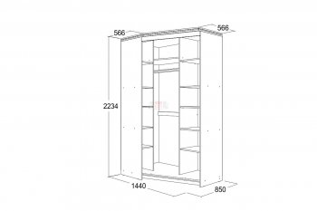 Шкаф-купе угловой Ольга-13 правый в Ирбите - irbit.mebel-e96.ru