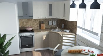 Кухонный гарнитур Ольга оптима 2 1500х1300 мм (Герда) в Ирбите - irbit.mebel-e96.ru