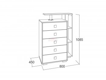 Комод Ольга-17 в Ирбите - irbit.mebel-e96.ru