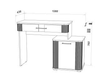 Стол туалетный Ольга-2 в Ирбите - irbit.mebel-e96.ru