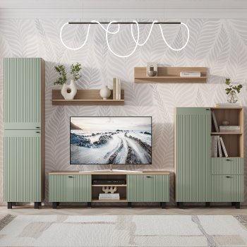 Тумба под ТВ Олива ТБ-09 эвкалипт софт (БТС) в Ирбите - irbit.mebel-e96.ru