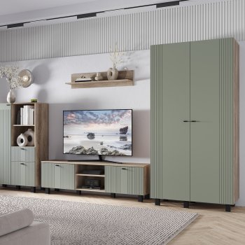 Тумба под ТВ Олива ТБ-09 эвкалипт софт (БТС) в Ирбите - irbit.mebel-e96.ru