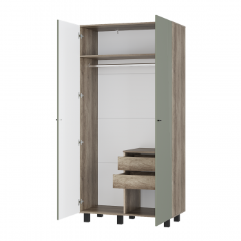 Стенка Олива комп.3 эвкалипт софт (БТС) в Ирбите - irbit.mebel-e96.ru