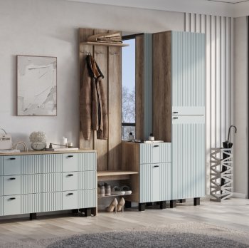 Прихожая Олива шарли бриз софт, модульная (БТС) в Ирбите - irbit.mebel-e96.ru
