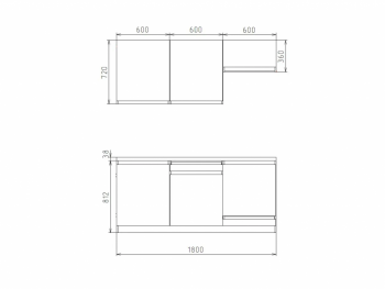 Кухонный гарнитур 1800 мм Ольвия-8 (Росток) в Ирбите - irbit.mebel-e96.ru