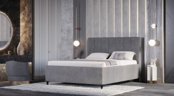 Кровать с ПМ Оливия Серый (Лин) в Ирбите - irbit.mebel-e96.ru