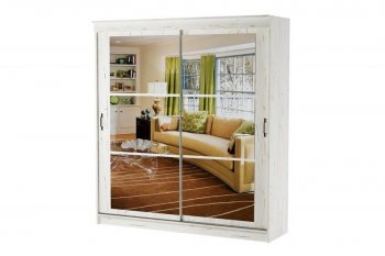 Шкаф-купе 1800 мм Орион крафт белый(Памир) в Ирбите - irbit.mebel-e96.ru