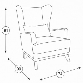 Оскар кресло, ткань ТК 313, ШхГхВ 74х90х91 см. в Ирбите - irbit.mebel-e96.ru