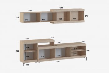 Стенка Оскар ТВ7 сонома (Генезис) в Ирбите - irbit.mebel-e96.ru