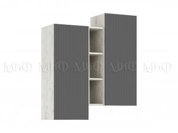 Стенка Оскар комп.2 крафт белый/графит (Миф) в Ирбите - irbit.mebel-e96.ru