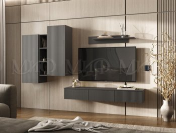 Стенка Оскар комп.2 графит (Миф) в Ирбите - irbit.mebel-e96.ru