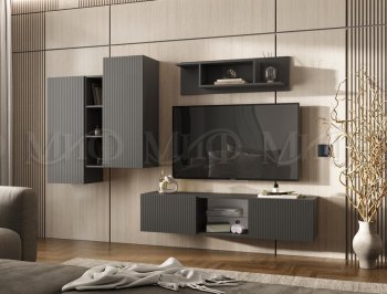 Стенка Оскар графит (Миф) в Ирбите - irbit.mebel-e96.ru