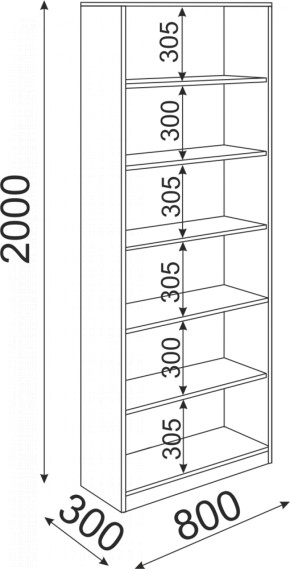 Стеллаж 800 Остин Модуль 08 (Риннер) в Ирбите - irbit.mebel-e96.ru