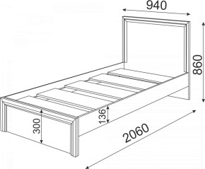 Кровать Остин Модуль 21 (Риннер) в Ирбите - irbit.mebel-e96.ru