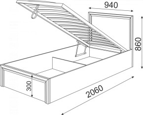 Кровать с ПМ Остин Модуль 22 (Риннер) в Ирбите - irbit.mebel-e96.ru