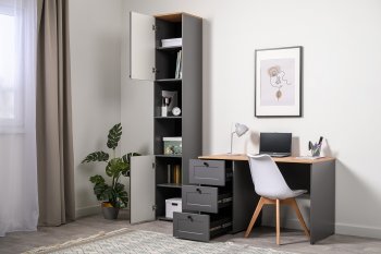 Стеллаж 16.427 Остин графит(Моби) в Ирбите - irbit.mebel-e96.ru