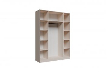 Шкаф 1600 мм Пальма с антресолью, Сатин (ДСВ) в Ирбите - irbit.mebel-e96.ru