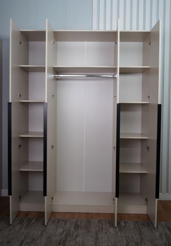 Шкаф 1600 мм Пальма с антресолью, Сатин (ДСВ) в Ирбите - irbit.mebel-e96.ru