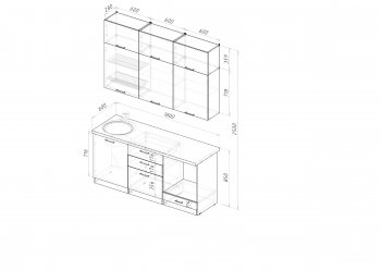 Кухонный гарнитур Парма макси 1800 мм (Герда) в Ирбите - irbit.mebel-e96.ru