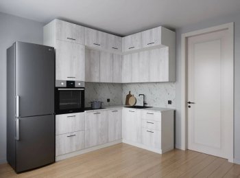 Кухонный гарнитур угловой Пайн 2200*1700 мм (Санвут) в Ирбите - irbit.mebel-e96.ru