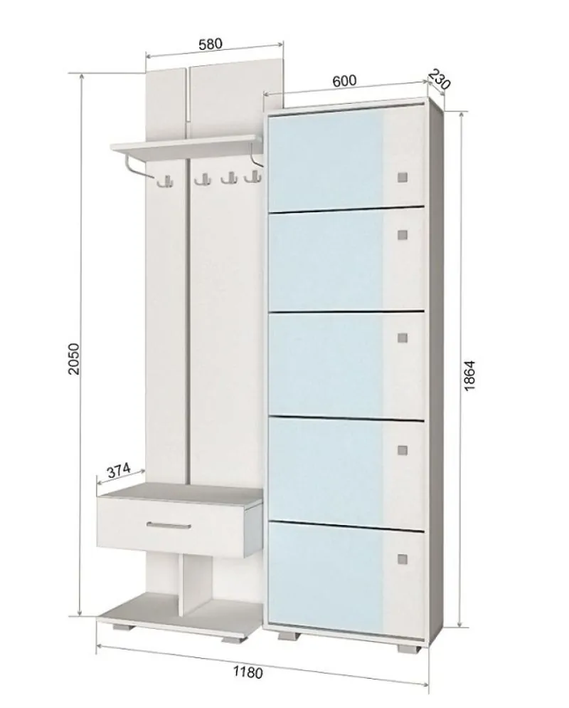 Прихожая Пайн 6 в Ирбите - irbit.mebel-e96.ru