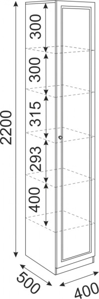 Пенал Беатрис 400 (модуль 4) (Риннер) в Ирбите - irbit.mebel-e96.ru