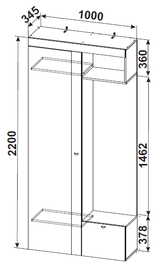 Прихожая №5 (СВ) в Ирбите - irbit.mebel-e96.ru